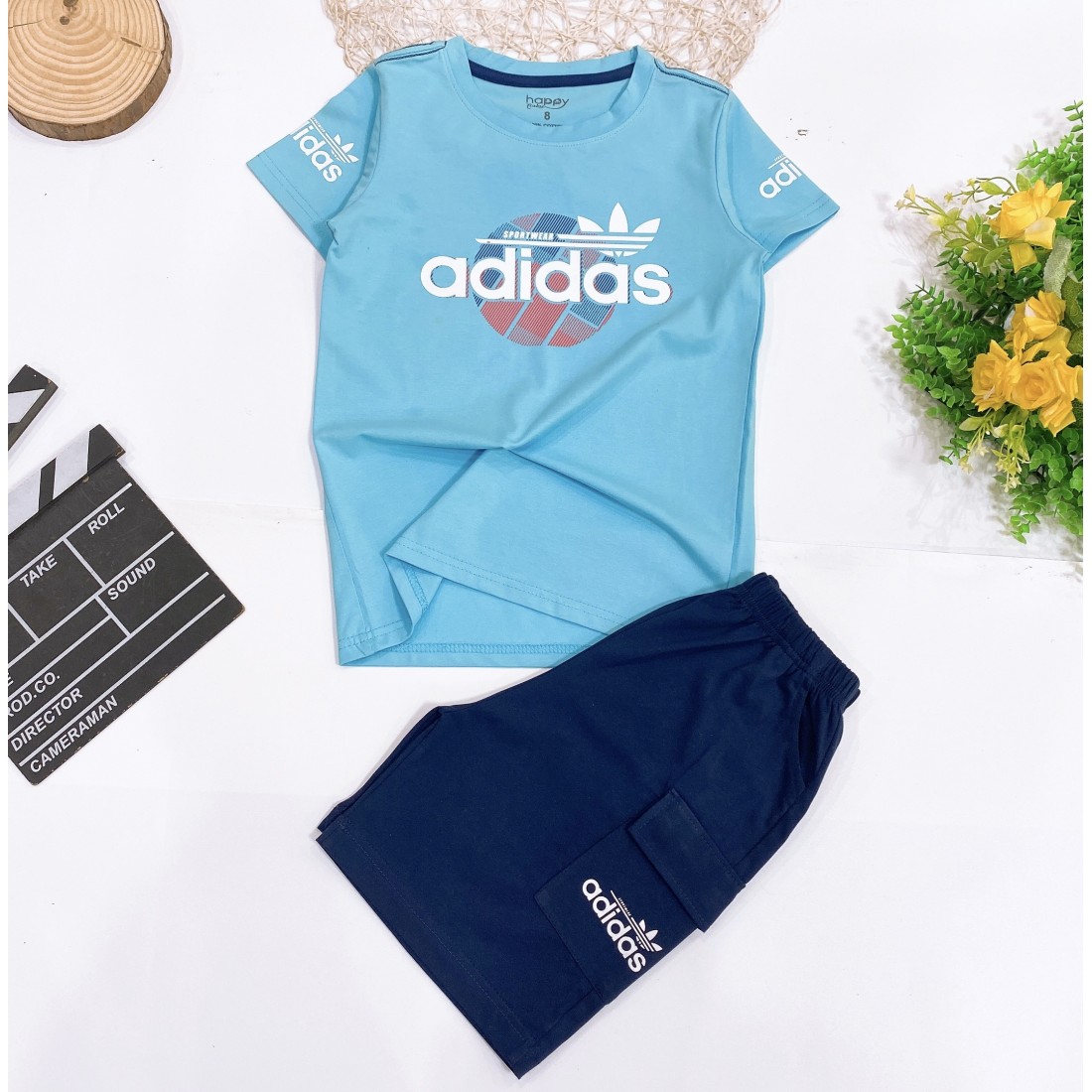 Bộ bé trai in hình adidas túi hộp-ĐỒ BỘ XUÂN HÈ BÉ TRAI